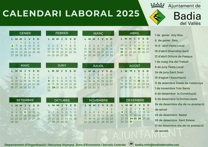 Calendari Badia del Vallès 2025