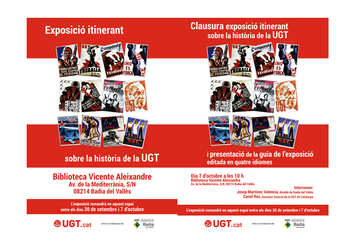 Exposici de cartells de la UGT, a la Biblioteca, a partir de dilluns