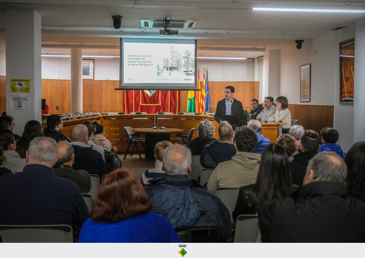 Presentaci del bloc de pisos de lloguer assequible al carrer Saragossa