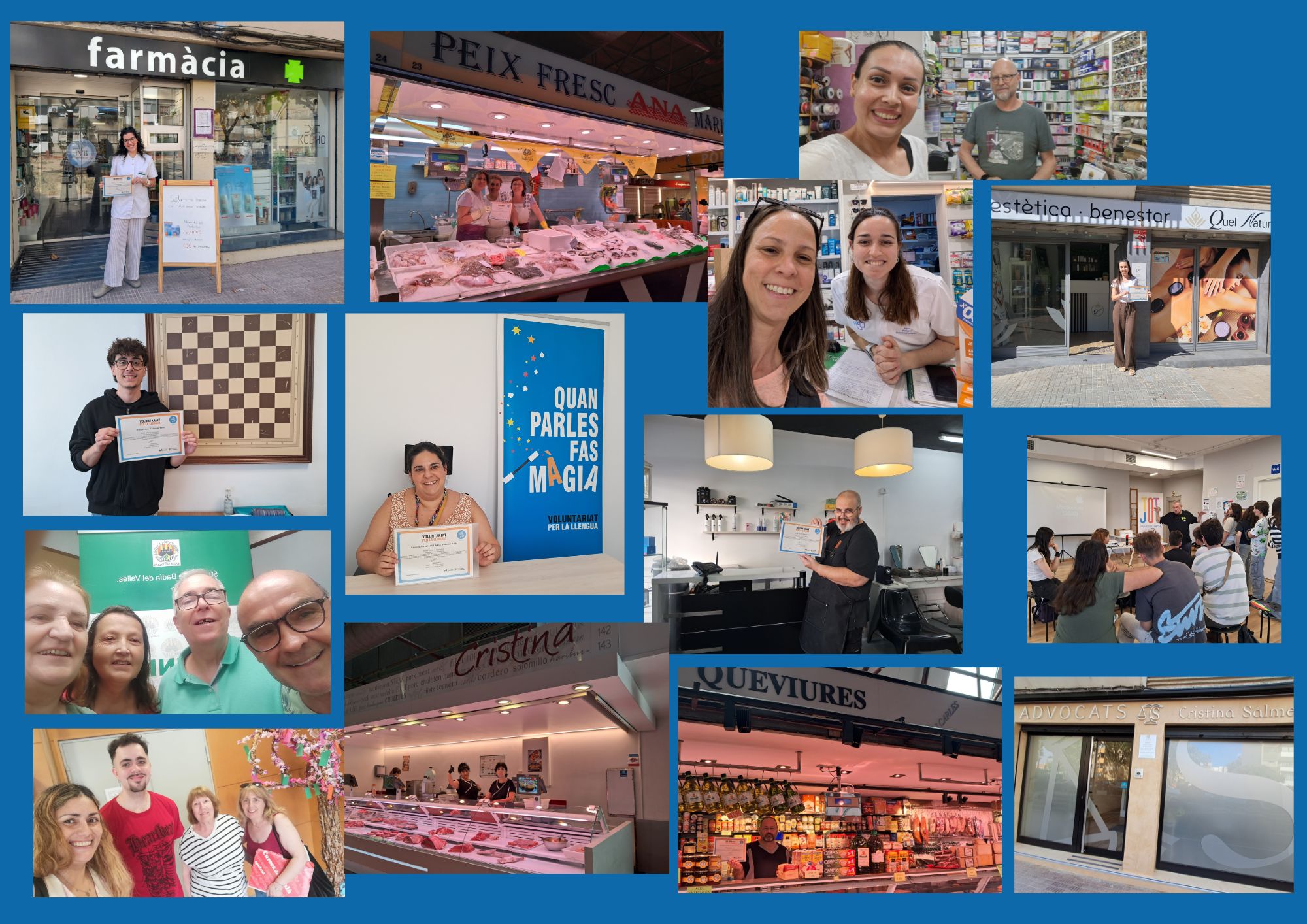 Els comerços, les parades del Mercat i les entitats de Badia renoven el seu compromís amb el Voluntariat per la llengua (VxL) Els comerços, les parades del Mercat i les entitats de Badia renoven el seu compromís amb el Voluntariat per la llengua (VxL)