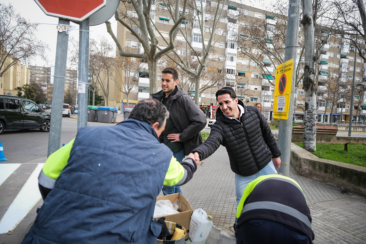 Visita a les obres de millora de la via pública a Badia Visita a les obres de millora de la via pública a Badia